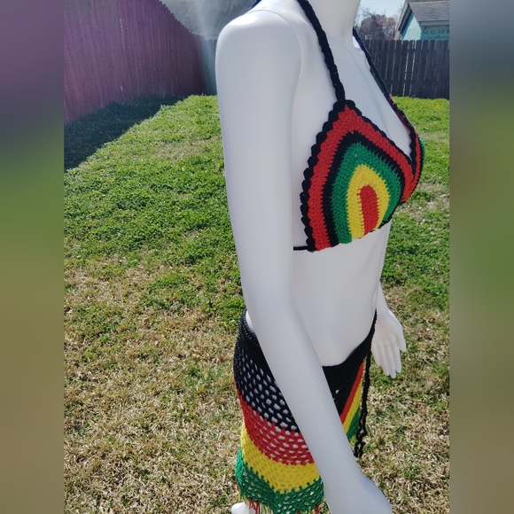 Colorful Crochet Bikini Set - Picture 2 of 7